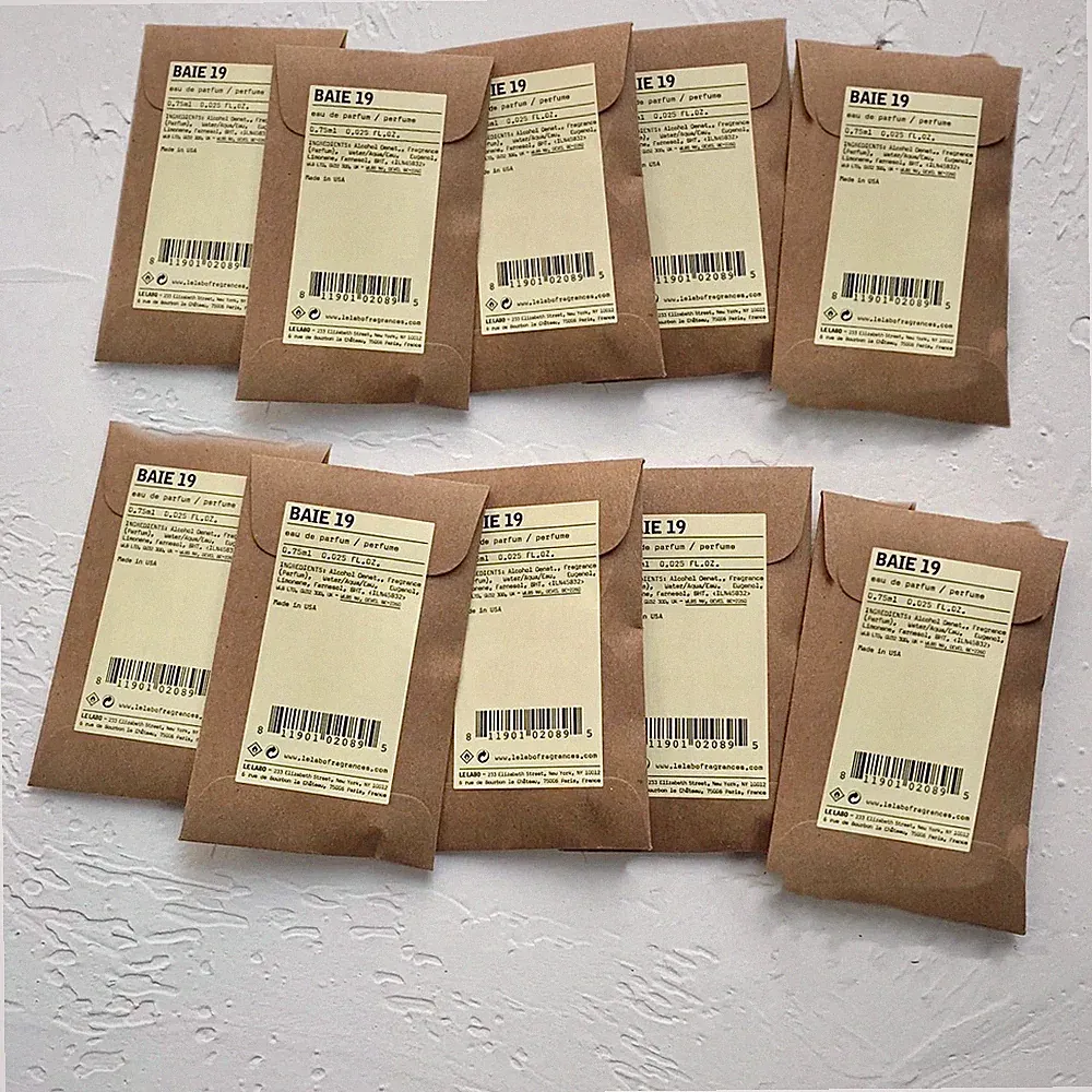 10Pcs x Le Labo Baie 19 Eau de Parfum EDP Sample Vials 0.75ML Each, Tot= 7.5 ML