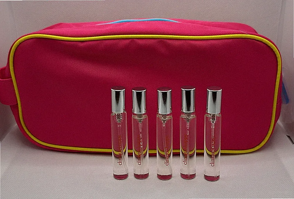 5 CLINIQUE Happy PERFUME PARFUM Spray 5ml tot 25 ml with Pink Pouch P5 AUTH