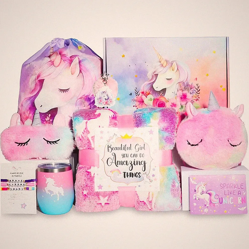 Cute Magical Unicorn Gift Set, Toys, Travel, Camp, Sleepover, party, and more!
