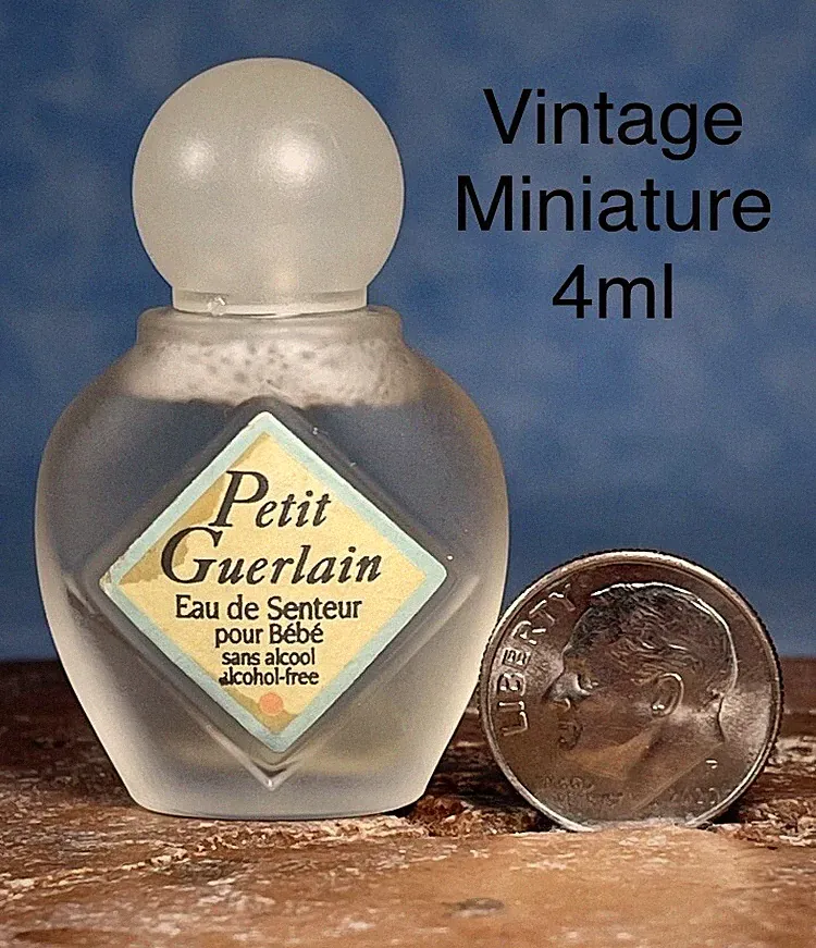 Vintage PETIT Guerlain Eau De Senteur (Pour Bebe) For Baby 4ml Miniature Splash